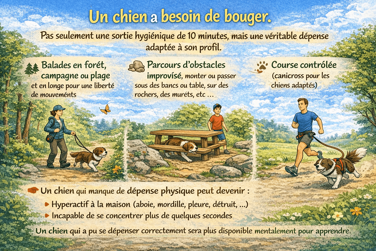 Activités physiques pour chiens en plein air