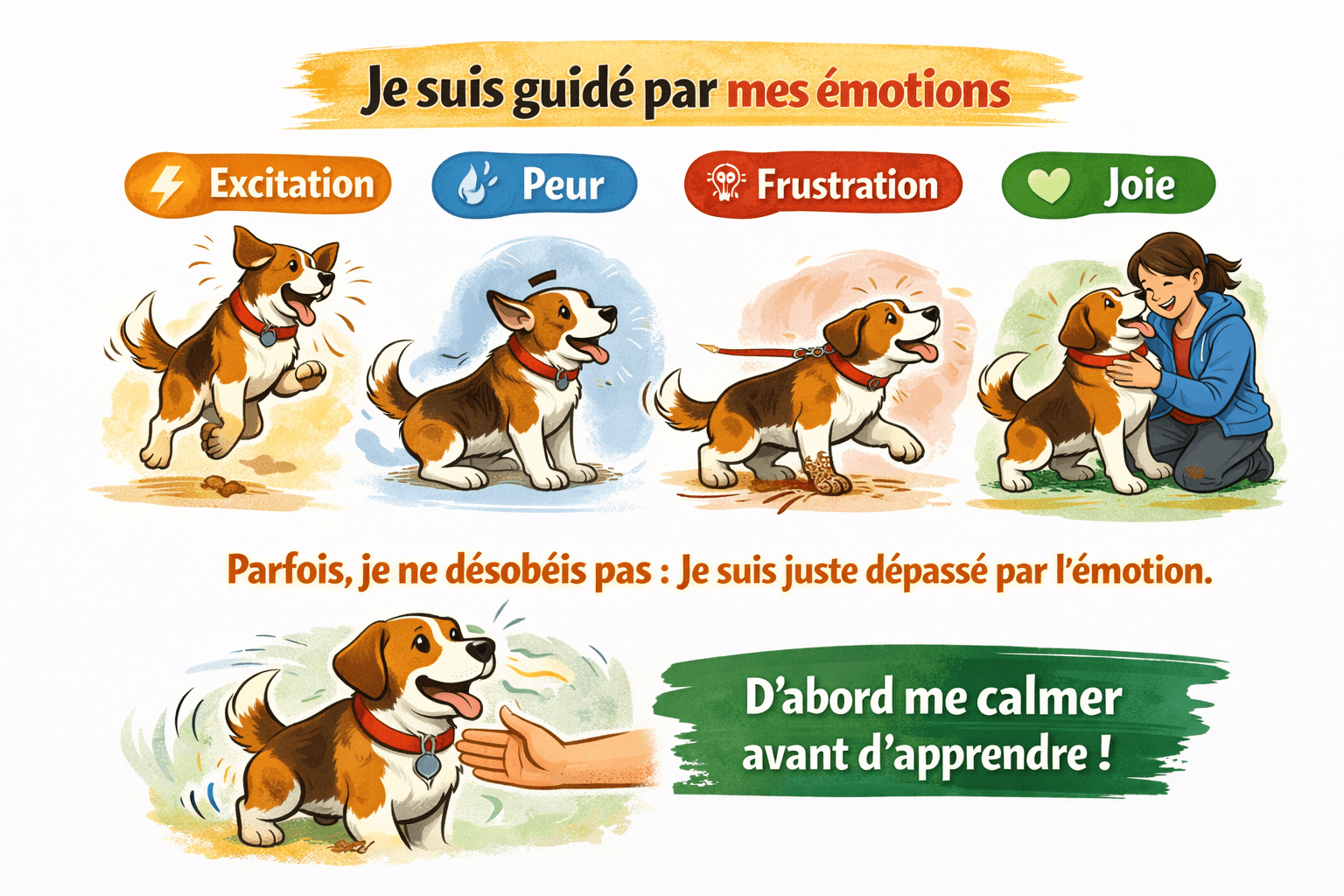 Comportement des chiens selon les émotions